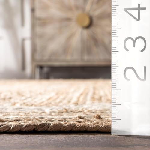 2x2 feet Round Jute Black