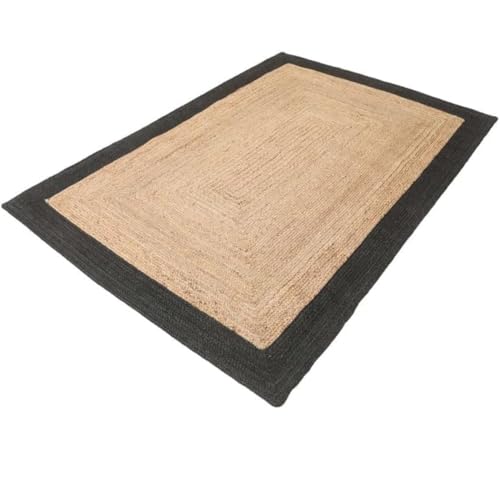 2x2 feet Round Jute Black