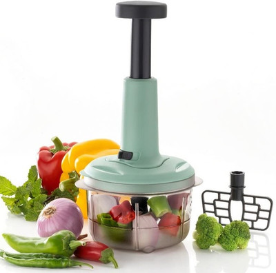 MACARIZE Vegetable & Fruit Chopper(1 Container, 1 Pressing Head) - Image 2