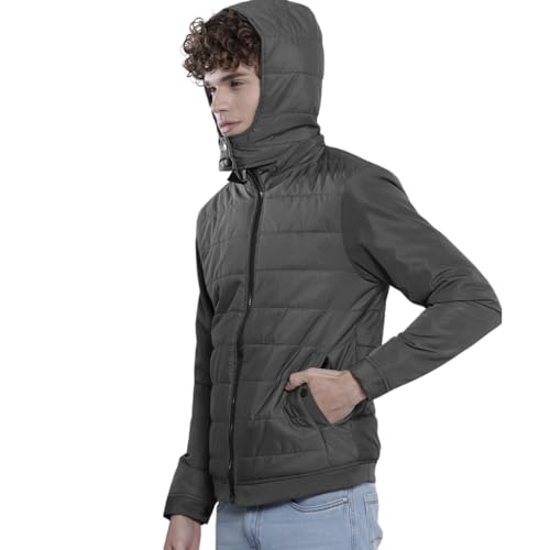 The Indian Garage Co Men Slim Fit Solid Puffer Jackets