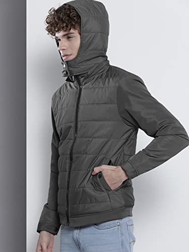 The Indian Garage Co Men Slim Fit Solid Puffer Jackets - Image 4