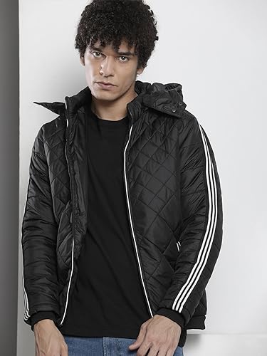 The Indian Garage Co Men Slim Fit Solid Puffer Jackets - Image 2
