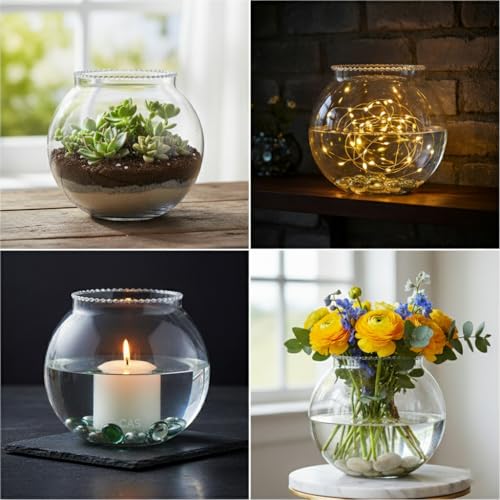 CAS 1L to 14L Glass Fish Bowl (6 inches, Surface (Glass)) 1.6 Litre - Image 4