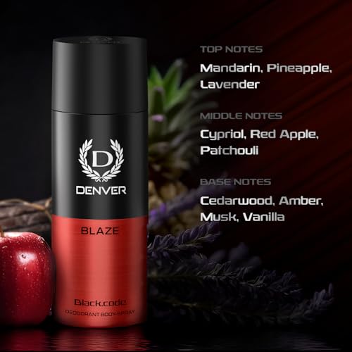 Denver Black code Blaze Deodorant For Men - 150 ML Each Pack of 2 - Image 5