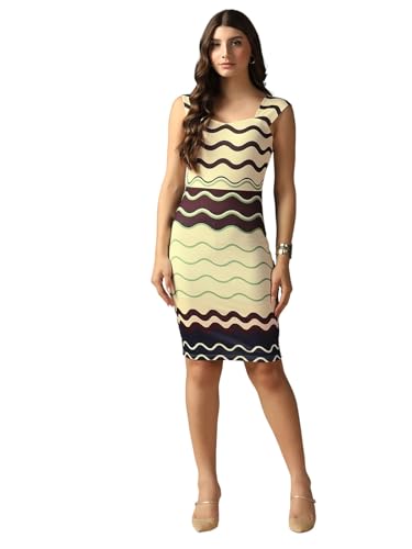 Selvia Western Ribbed Lycra Printed One Piece Bodycon