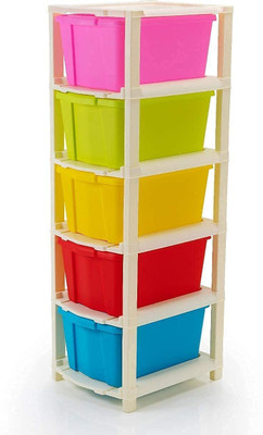 J K INTERNATIONAL 5 Compartments Plastic Modular Drawer(Multicolor) - Image 2