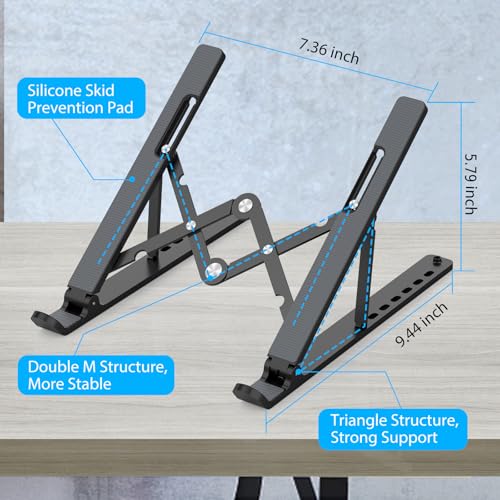 DClub Portable Aluminum Adjustable Laptop