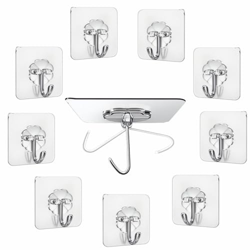 JIALTO 10 Pcs Adhesive Hooks