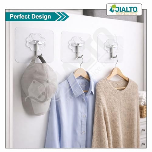 JIALTO 10 Pcs Adhesive Hooks
