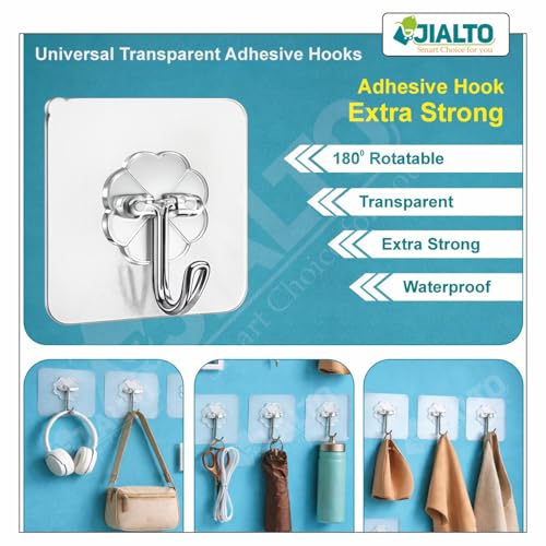 JIALTO 10 Pcs Adhesive Hooks
