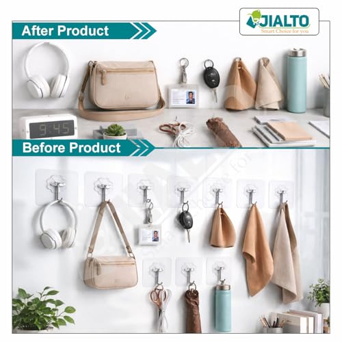 JIALTO 10 Pcs Adhesive Hooks