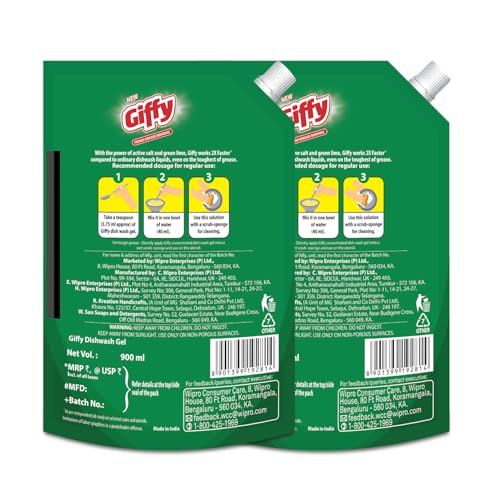 Giffy Liquid Dishwash Gel 900ml