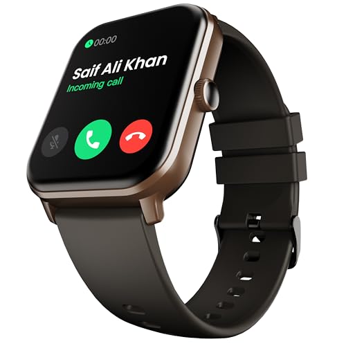 GOBOULT Drift+ Smart Watch 1.85''HD Screen, Bluetooth Calling, IP68, 500 Nits Brightness,150+ Watchfaces, AI Voice Assistant, SpO2 Monitoring, 100+ Sports Smartwatch (Black Coffee)