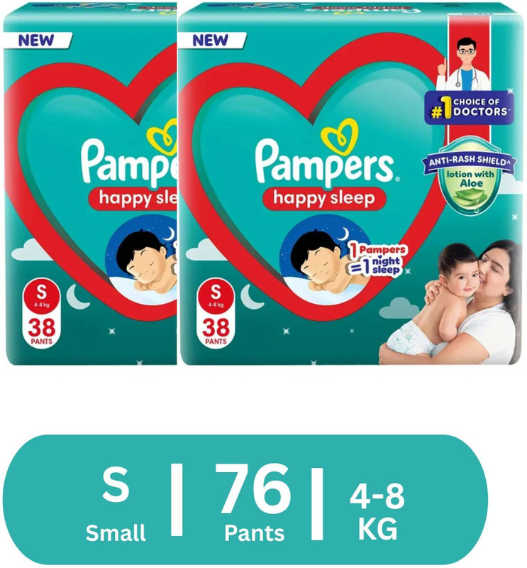 Pampers All-Round Protestation Anti-Rash Lotion With Aloe - S(80 Pieces)