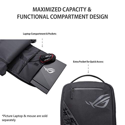 Asus ROG BP1501 39.62 cm (15.6-inch) Gaming Laptop Backpack (Black) - Image 5