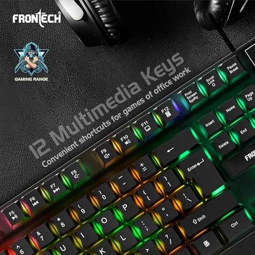 FRONTECH Wired Gaming Combo Keyboard