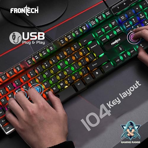FRONTECH Wired Gaming Combo Keyboard