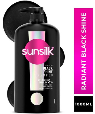 SUNSILK Radiant Black Shine Shampoo(1 L) - Image 2