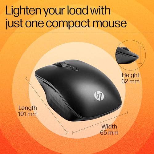 HP Bluetooth Travel Mouse, Black (6SP25AA) - Image 3