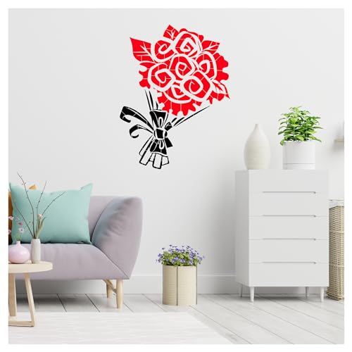 Kayra Decor Flower Bouquet Painting Wall Stencil - Size 16 Inch x 24 Inch.