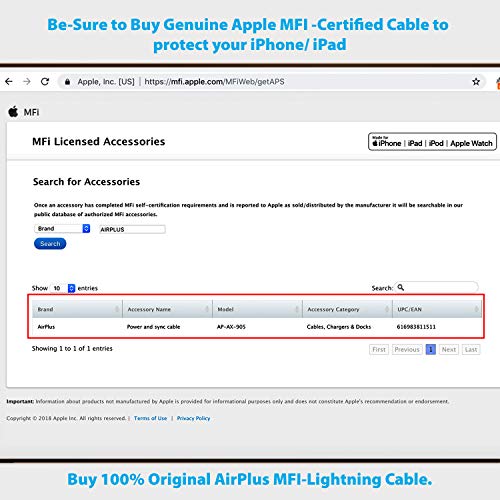 AirPlus AX-905-BLK 8 Pin Lightning