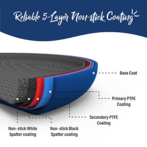 Wonderchef Galaxy Dosa Tawa 28cm, Midnight Blue, 2 Years Warranty - Image 3