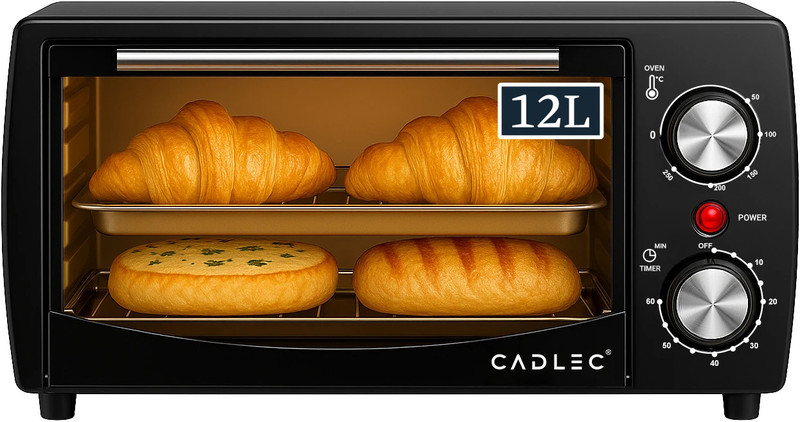 Cadlec 12-Litre Oven Toaster Grill (OTG)(Cruise, Black)