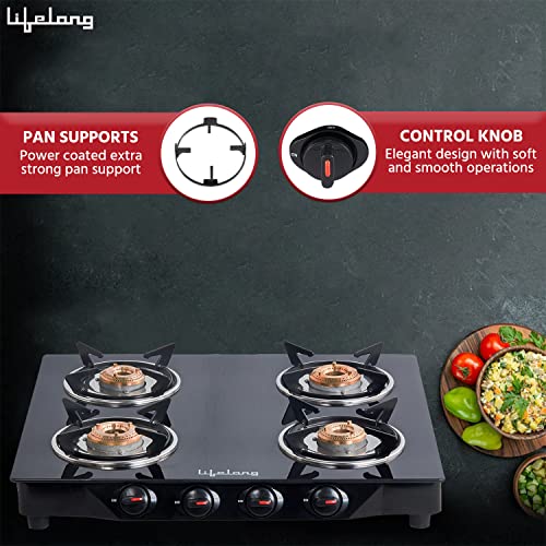 Lifelong Glass Top Gas Stove