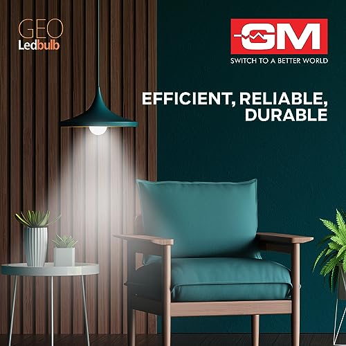 GM GEO 9 Watt LED BULB, 6500K White Cool Day Light Bulb Pack of 20 - Image 5