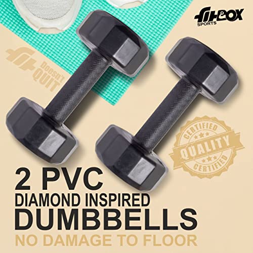 FitBox Sports 5kg Diamond Dumbbells