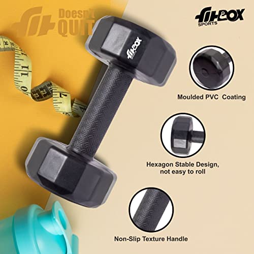 FitBox Sports 5kg Diamond Dumbbells