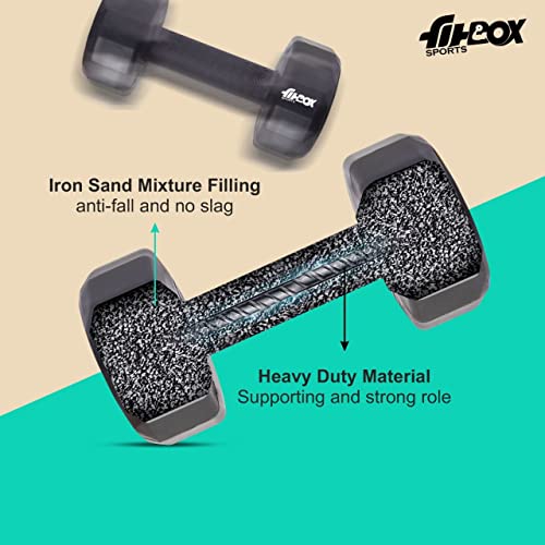 FitBox Sports 5kg Diamond Dumbbells