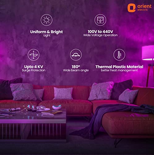 Orient Electric Eternal Shine LED Bulb 7W, Multicolour (Pack of 2) - Image 3