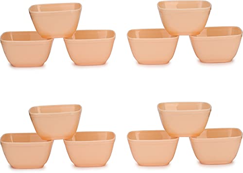 Somil Multipurpose Bowl, Plastic, Pack Of 12, Square, Beige, 100 Ml - Image 5