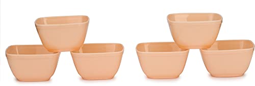 Somil Multipurpose Bowl, Plastic, Pack Of 12, Square, Beige, 100 Ml - Image 7