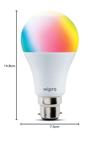 wipro 9W B22 LED Multicolor WiFi Smart Bulb, (NS9200) - Image 3