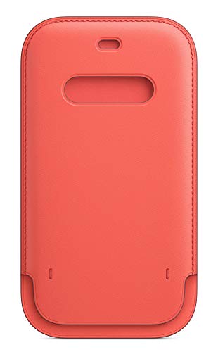 Apple Leather Sleeve Basic Case with MagSafe for iPhone 12, 12 Pro - Pink Citrus