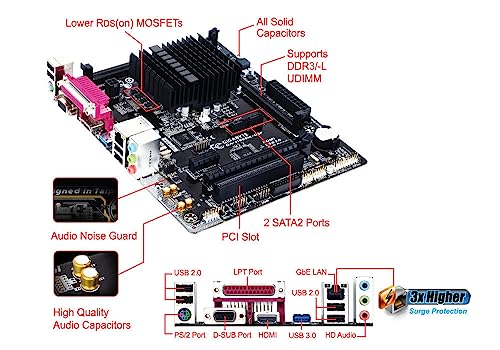 GIGABYTE GA-J1800M-D3P Intel CPU onboardSocket