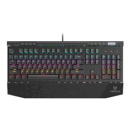 Vertux Gaming Keyboard, Ergonomic USB