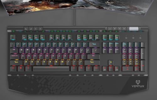 Vertux Gaming Keyboard, Ergonomic USB