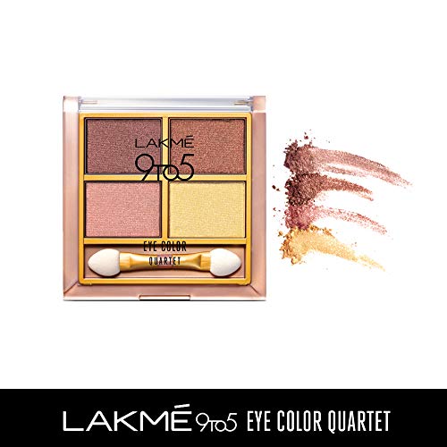 Lakme 9 to 5 Eye Color Quartet Eye Shadow, Desert Rose, 7g - Image 3