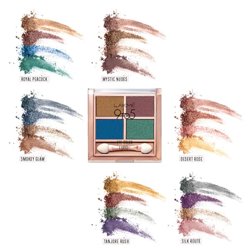 Lakme 9 to 5 Eye Color Quartet Eye Shadow, Desert Rose, 7g - Image 5