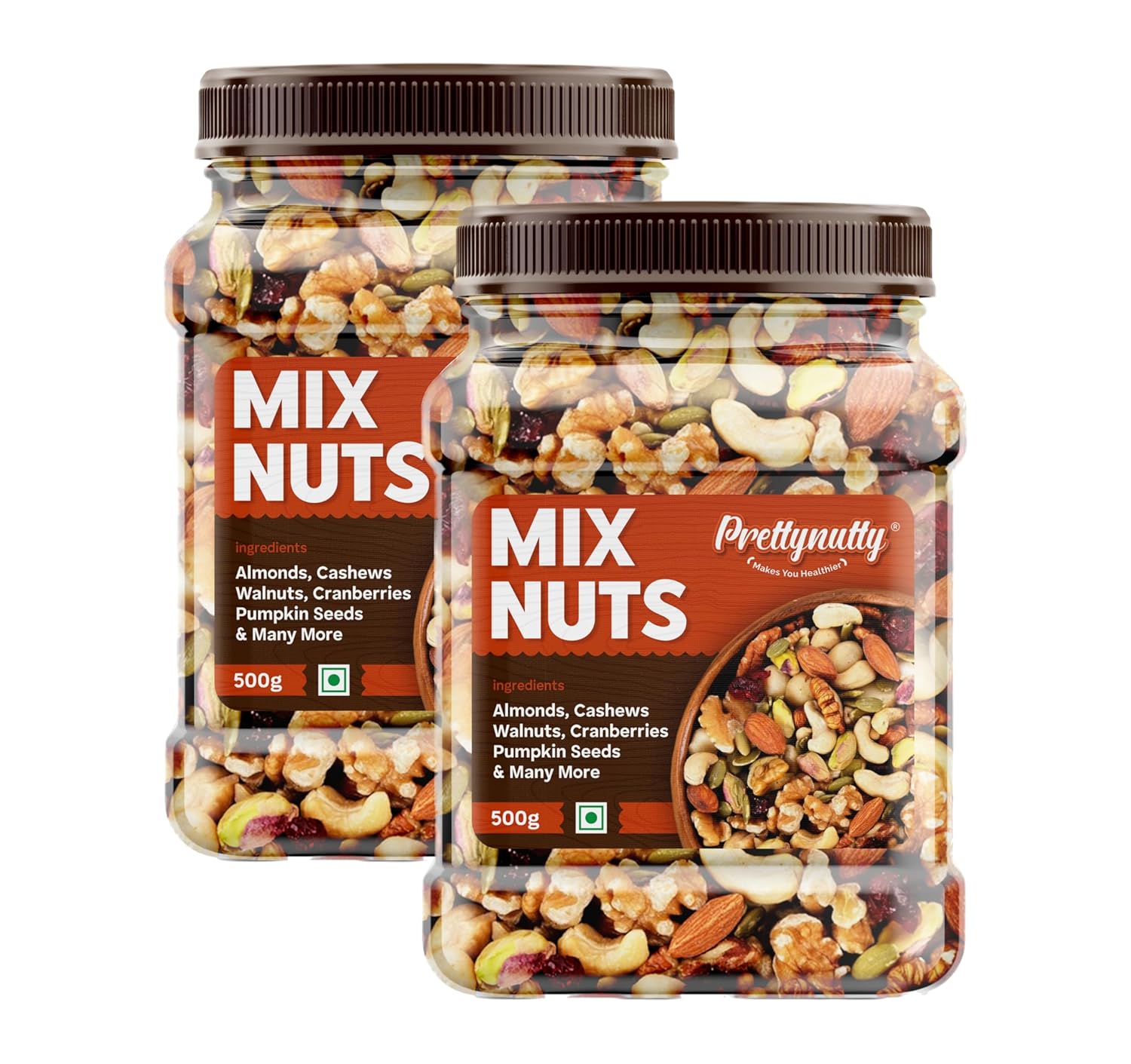 PrettyNutty Healthy Nutmix 1kg, Dried