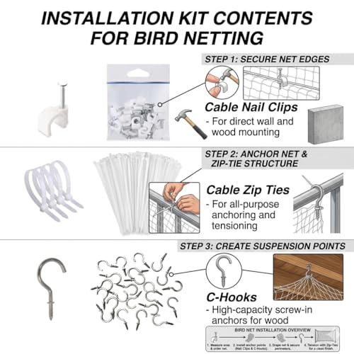 BENAVJI Bird Net for Balconies