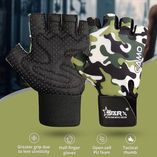 STAR X Punch Gym Gloves Brown for Men and Women - Image 2