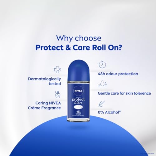 NIVEA Protect & Care Roll On Fresh, Unisex (50Ml) - Image 5