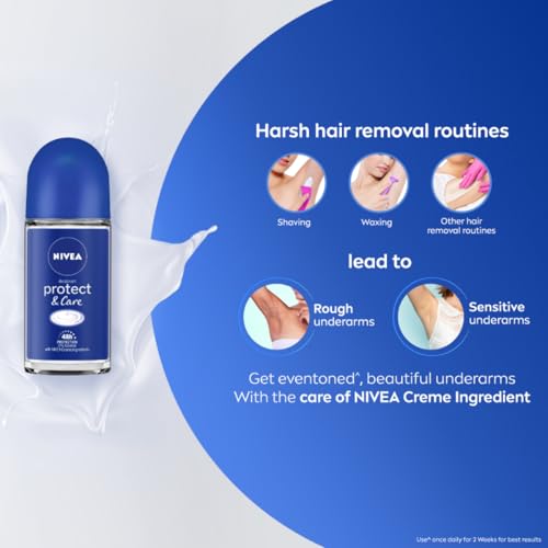 NIVEA Protect & Care Roll On Fresh, Unisex (50Ml) - Image 6