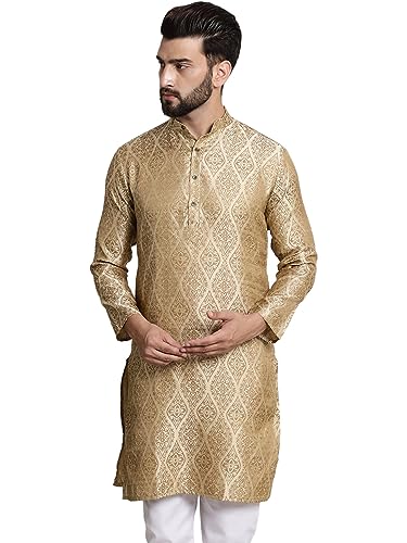 SOJANYA (Since 1958 Men's Silk Blend Designer Long Kurta