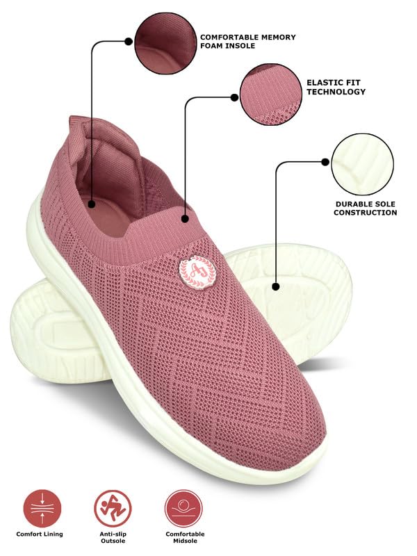 AJANTA Women's Casual Slip-On Sneaker