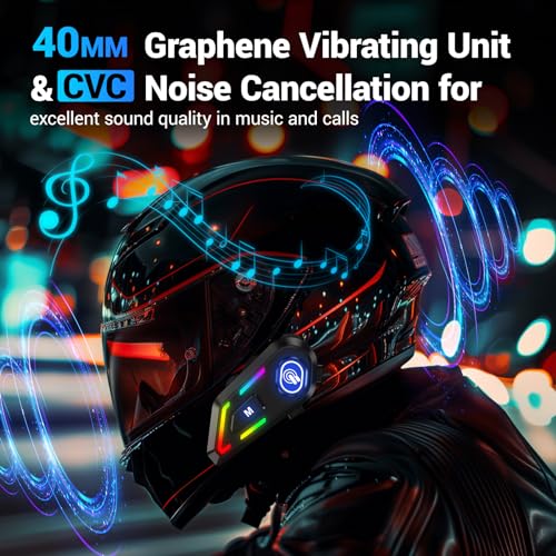 EDYELL Motorcycle Helmet Bluetooth